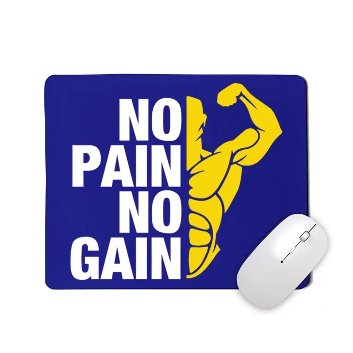 Funny Distressed Strong Gym Gift No Pain No Gain Gift Mousepad