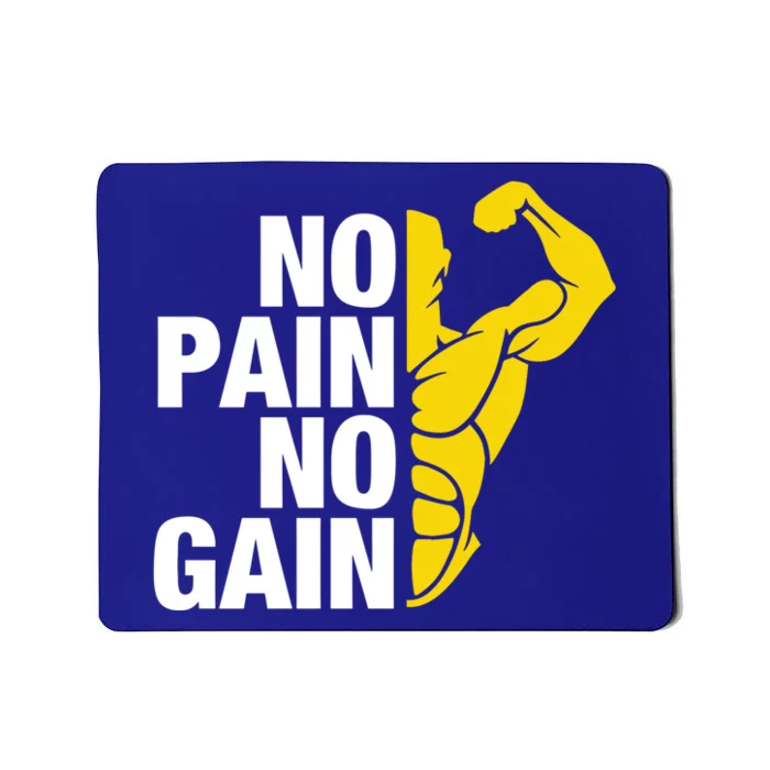 Funny Distressed Strong Gym Gift No Pain No Gain Gift Mousepad