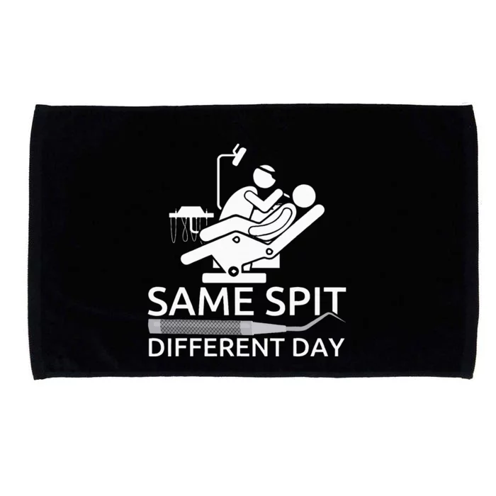 Funny Dentist Same Spit Different Day Dental Chair Microfiber Hand Towel