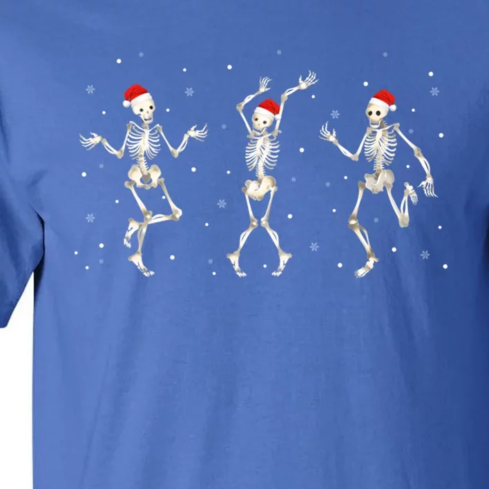 Funny Dancing Skeletons Christmas Pajama Xmas Holiday Party Gift Tall T-Shirt