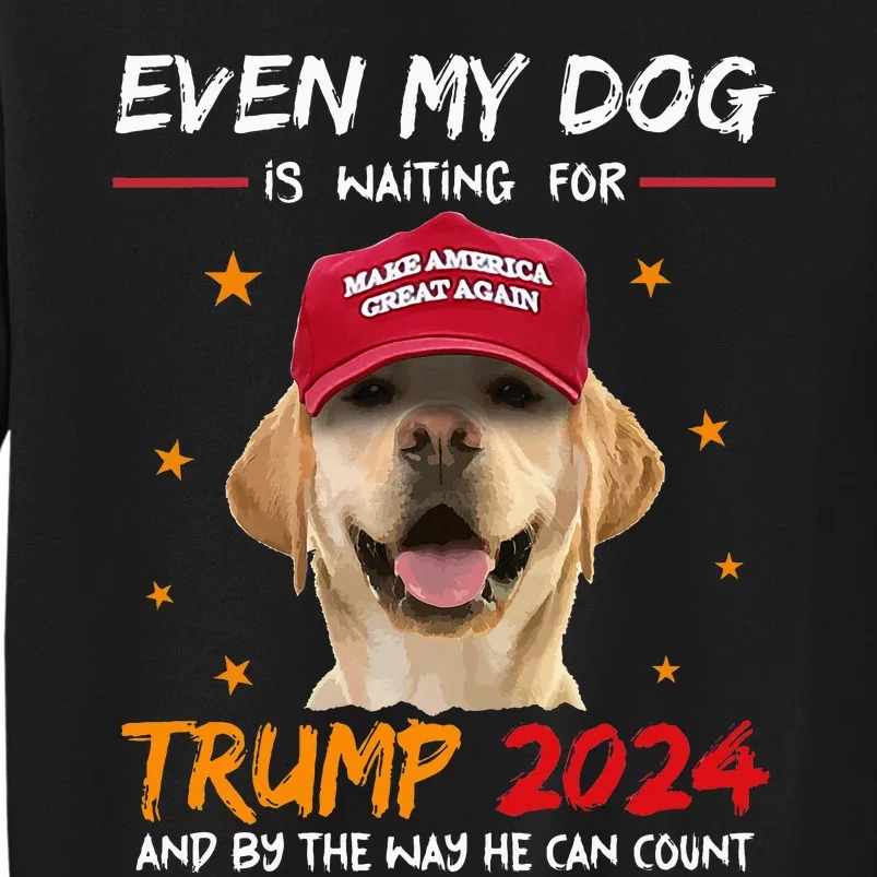 Funny Dog Saying Lover Even My Dog Is Waiting For Trump 2024 Sweatshirt