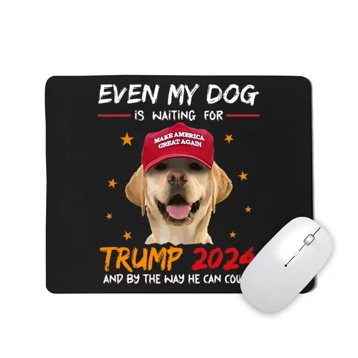 Funny Dog Saying Lover Even My Dog Is Waiting For Trump 2024 Mousepad