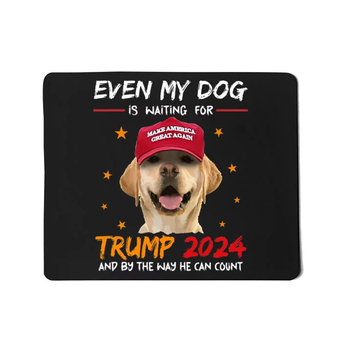 Funny Dog Saying Lover Even My Dog Is Waiting For Trump 2024 Mousepad