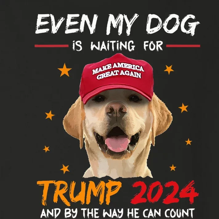 Funny Dog Saying Lover Even My Dog Is Waiting For Trump 2024 Toddler Long Sleeve Shirt