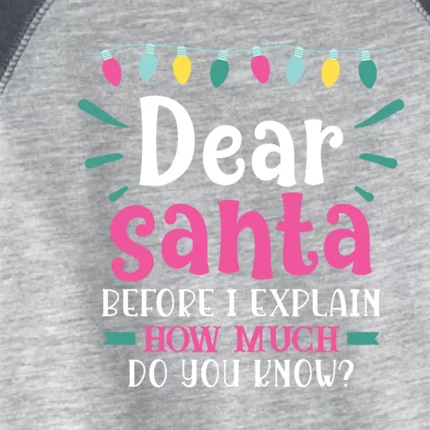 Funny Dear Santa Cute Gift Toddler Fine Jersey T-Shirt