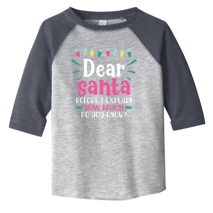 Funny Dear Santa Cute Gift Toddler Fine Jersey T-Shirt