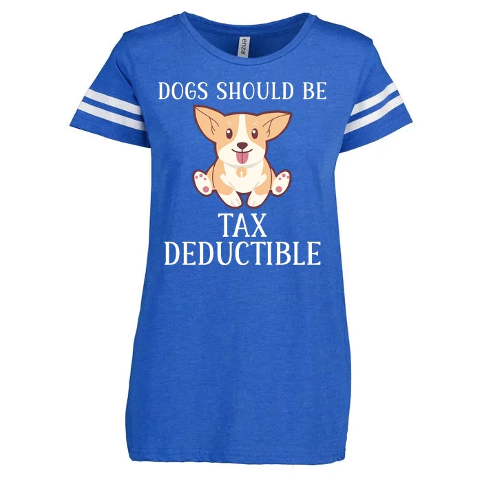 Funny Dogs Should Be Tax Deductible, Cute Dog Lovers Enza Ladies Jersey Football T-Shirt