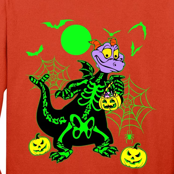 Figment Dragon Skeleton Halloween Trick Or Treat Figment Dragon Hallow Tall Long Sleeve T-Shirt