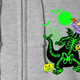 Figment Dragon Skeleton Halloween Trick Or Treat Figment Dragon Hallow Full Zip Hoodie