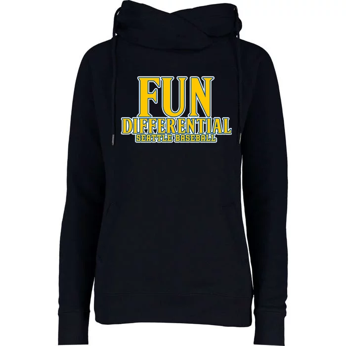 Fun Differential Seattle Baseball Womens Funnel Neck Pullover Hood