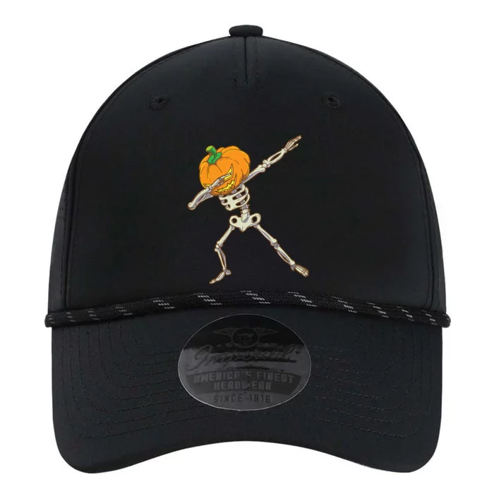 Funny Dabbing Skeleton Pumpkin Halloween Dab Step Gift Performance The Dyno Cap