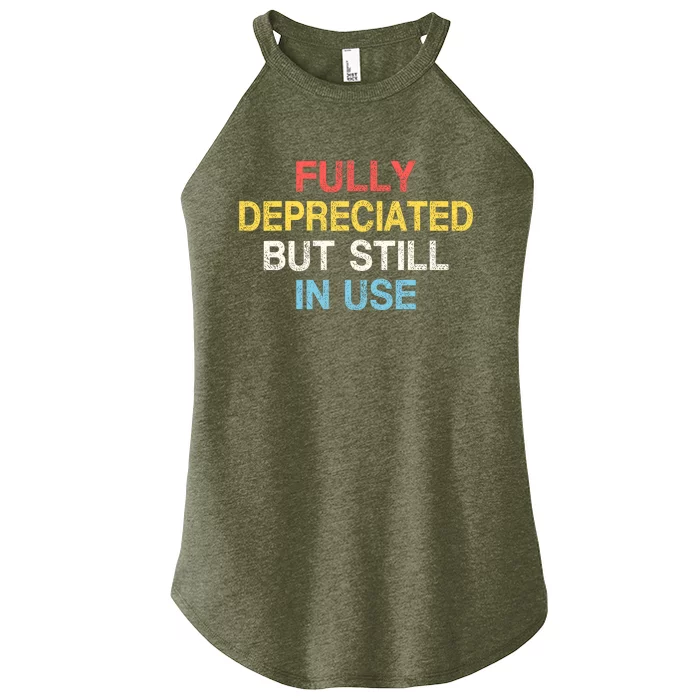 Fully Depreciated Still In Use For Accounting Retro Graphic Women’s Perfect Tri Rocker Tank