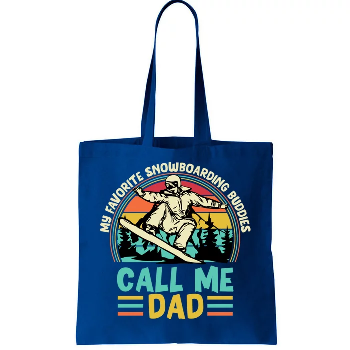 Funny Dad Snowboarding Adventure FatherS Day Celebration Gift Tote Bag