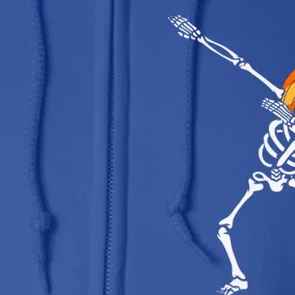 Funny Dabbing Skeleton Pumpkin Halloween Dab Great Gift Full Zip Hoodie