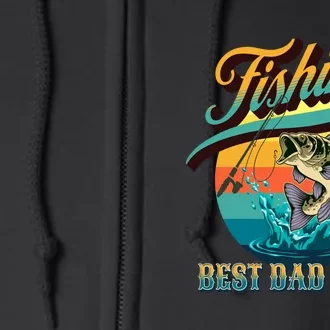 Father's Day Sunset Fishing Best Dad Ever Gift Full Zip Hoodie