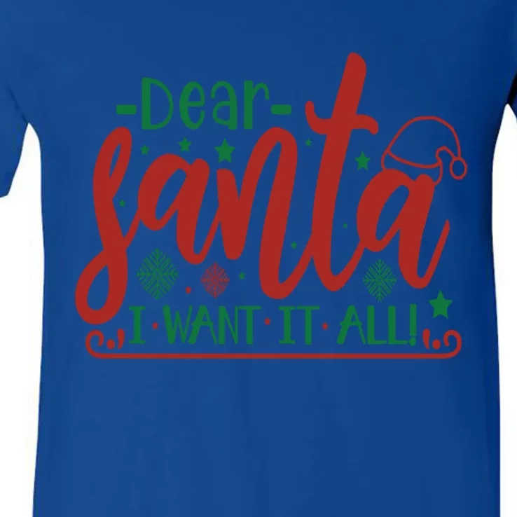 Funny Dear Santa I Want It Sarcastic Christmas Sweater Xmas Gift V-Neck T-Shirt