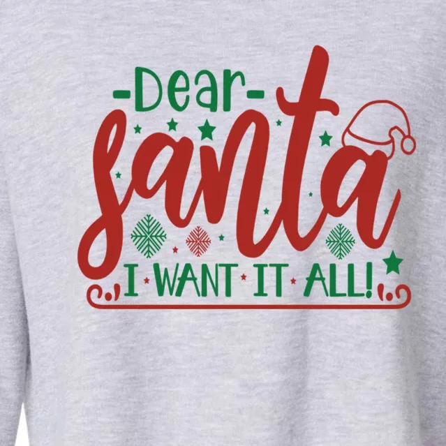 Funny Dear Santa I Want It Sarcastic Christmas Sweater Xmas Gift Cropped Pullover Crew