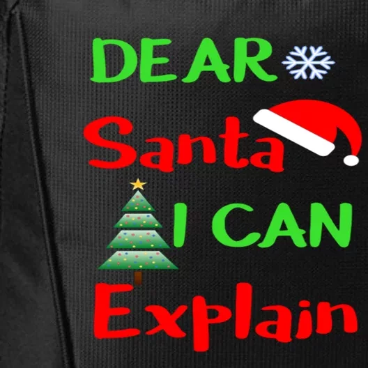 Funny Dear Santa I Can Explain Christmas Xmas Sweater Jumper Great Gift City Backpack