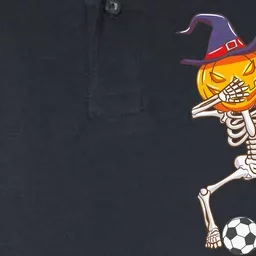 Funny Dabbing Skeleton Pumpkin Head Scary Witch Hat Soccer Softstyle Adult Sport Polo