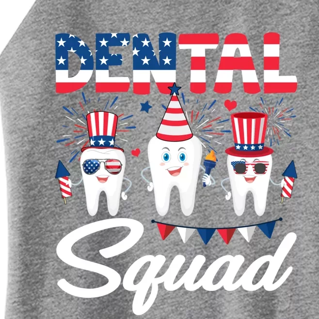 Funny Dental Squad Dental Hygienists Usa Flag 4th Of July Cool Gift Women’s Perfect Tri Rocker Tank