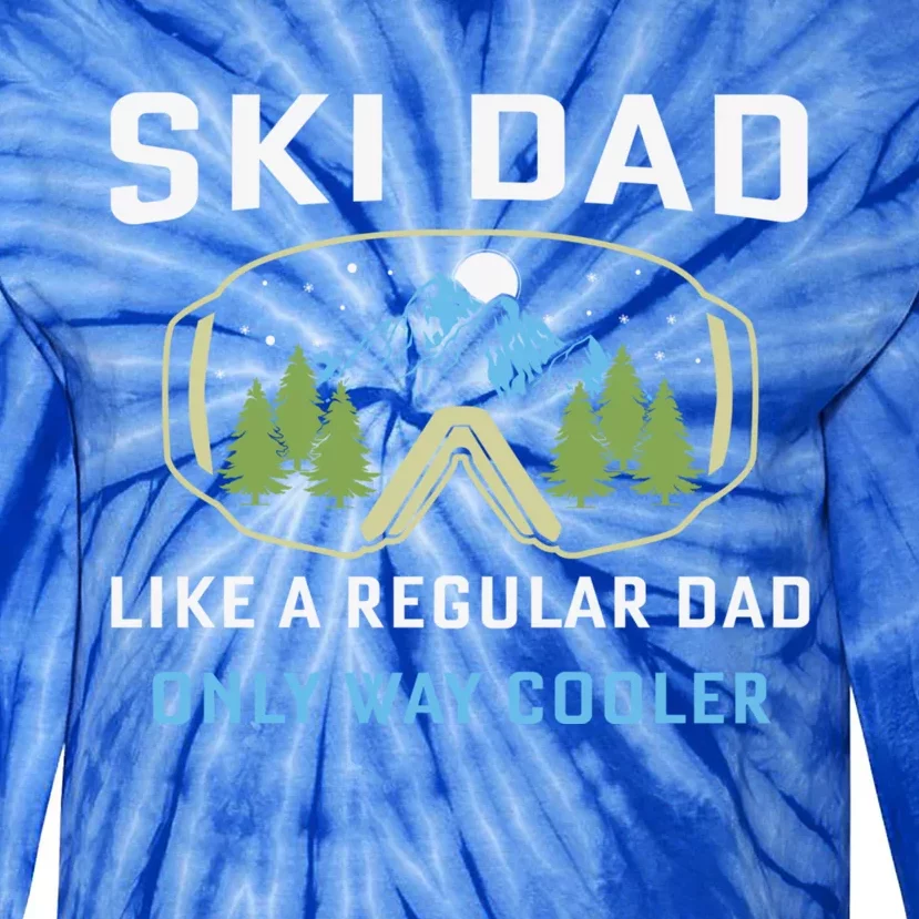 Father's Day Ski Dad Cool Proud Family Dad Gift Tie-Dye Long Sleeve Shirt