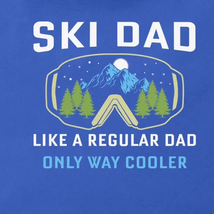 Father's Day Ski Dad Cool Proud Family Dad Gift Zip Tote Bag