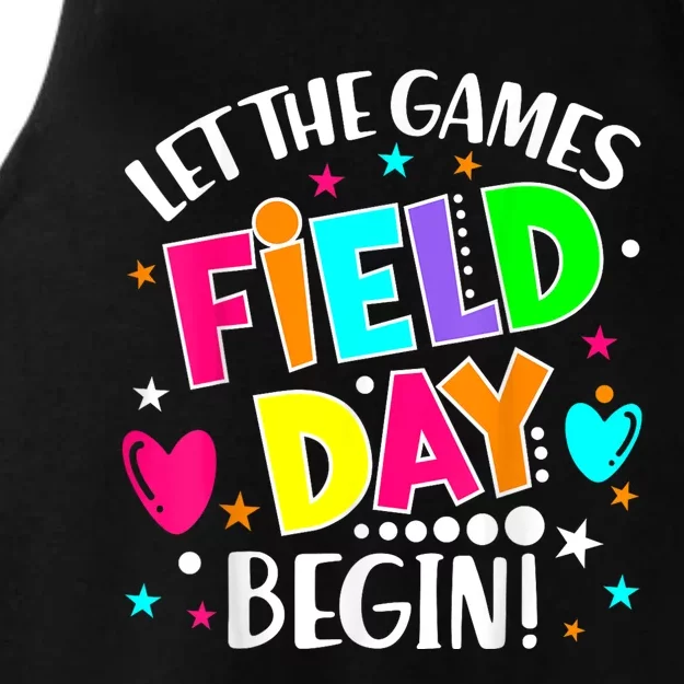 Field Day Shirts Let Games Start Begin Teachers Ladies Tri-Blend Wicking Tank