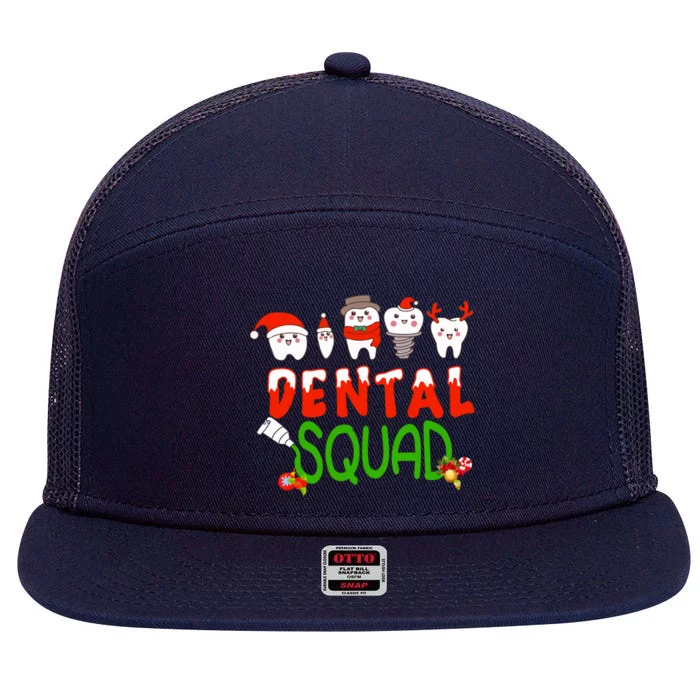 Funny Dental Squad Tooth Christmas Meaningful Gift Dental Assistant Gift 7 Panel Mesh Trucker Snapback Hat