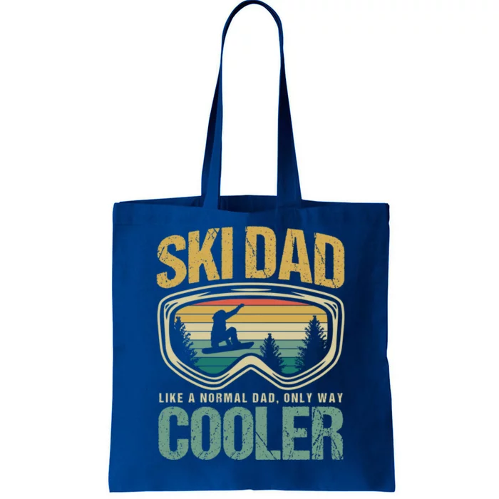 Father's Day Skier Ski Dad Like Normal Day Only Cooler Gift Tote Bag