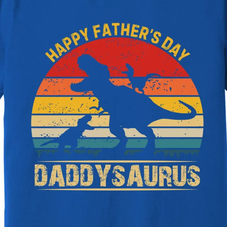 FatherS Day Special Adorable And Fun Daddysaurus Design Funny Gift Premium T-Shirt