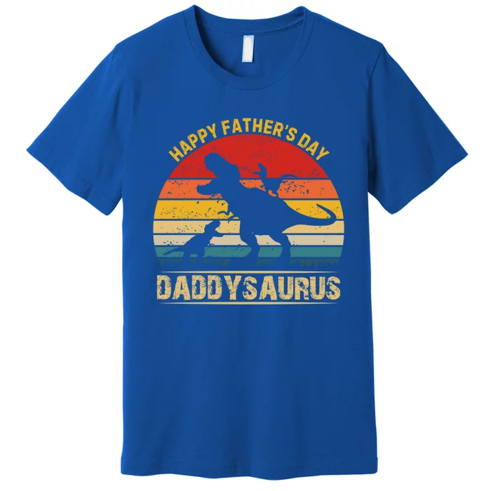 FatherS Day Special Adorable And Fun Daddysaurus Design Funny Gift Premium T-Shirt