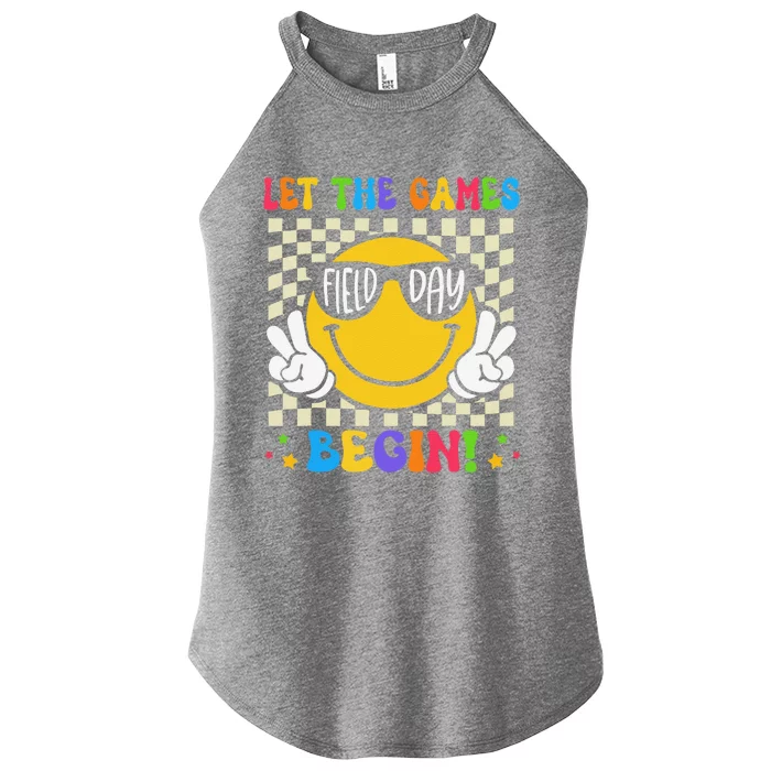 Field Day Shirts Let The Games Begin Teacher Women’s Perfect Tri Rocker Tank