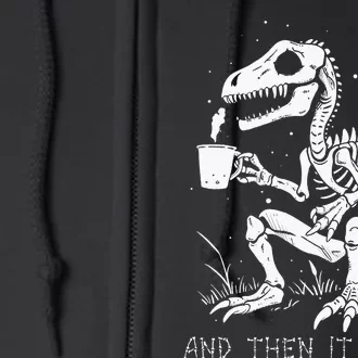 Funny Dinosaur Skeleton Costume Goth Full Zip Hoodie