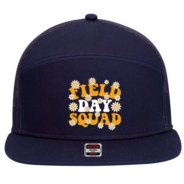 Field Day Squad Teacher Gift 7 Panel Mesh Trucker Snapback Hat