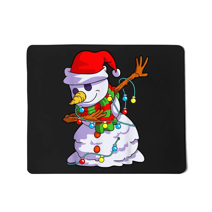 Festive Dabbing Snowman Pajama Set Mousepad