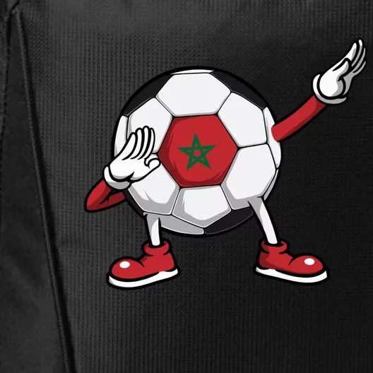 Funny Dabbing Soccer Morocco Jersey Moroccan Football Lovers Gift City Backpack