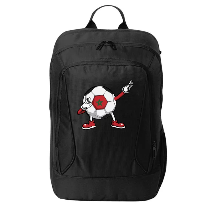 Funny Dabbing Soccer Morocco Jersey Moroccan Football Lovers Gift City Backpack