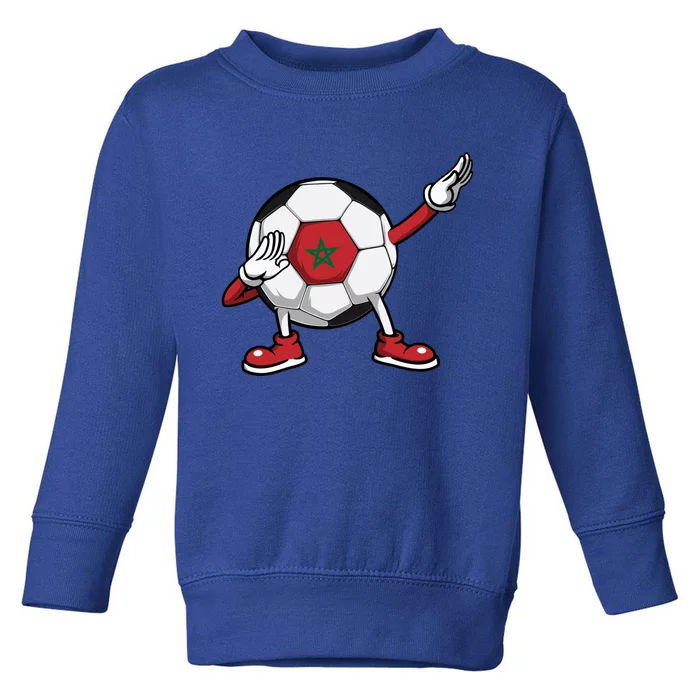 Funny Dabbing Soccer Morocco Jersey Moroccan Football Lovers Gift Toddler Sweatshirt