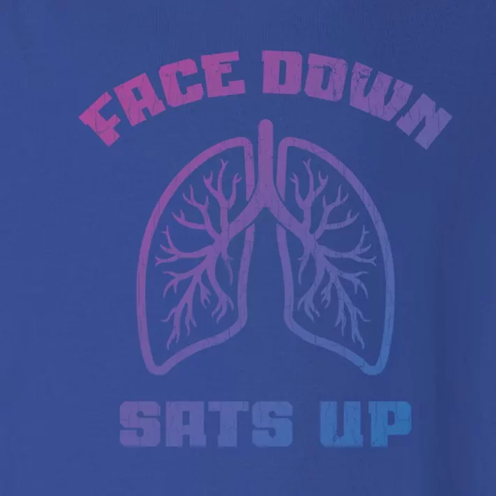 Face Down Sats Up Funny Healthcare Worker Nurses Graphic Cool Gift Toddler Long Sleeve Shirt