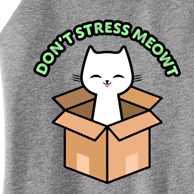 Funny Don’t Stress Meowt Cat Lover Kitten Cat Pun Cute Gift Women’s Perfect Tri Rocker Tank