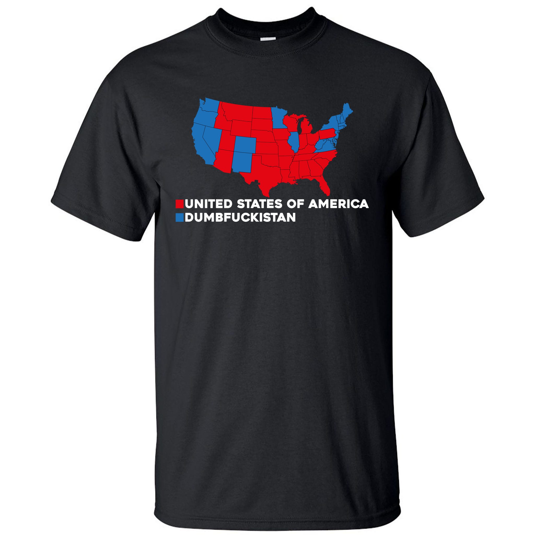 Funny Dumbfuckistan Shirt Election Map United States Of America ...