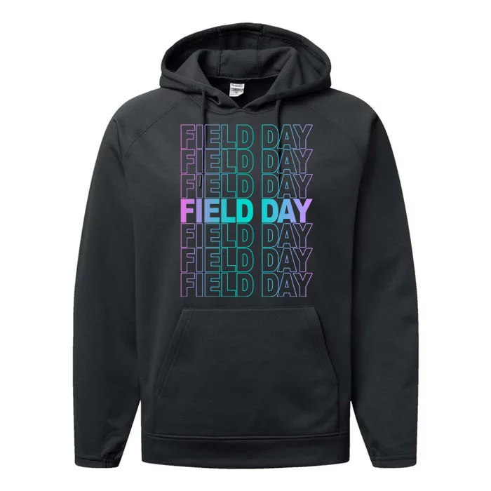 Field Day School Neon Retro Performance Fleece Hoodie