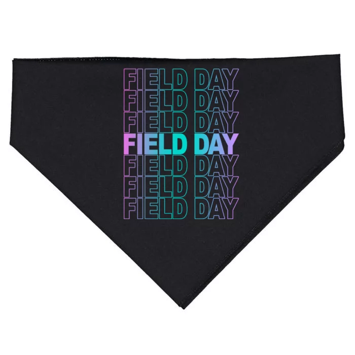 Field Day School Neon Retro USA-Made Doggie Bandana