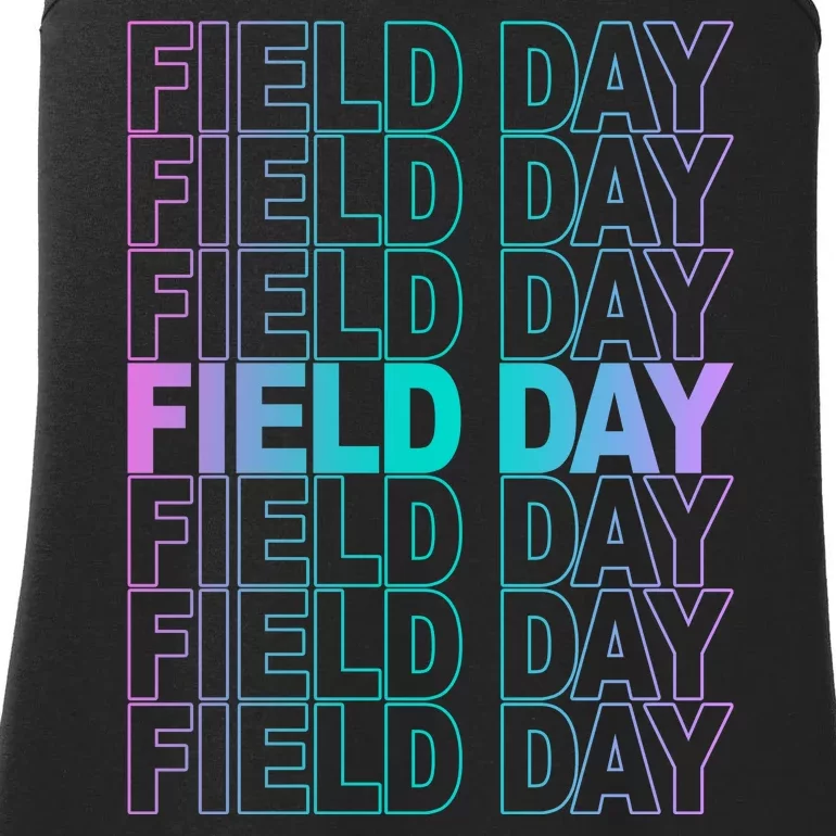 Field Day School Neon Retro Ladies Essential Tank