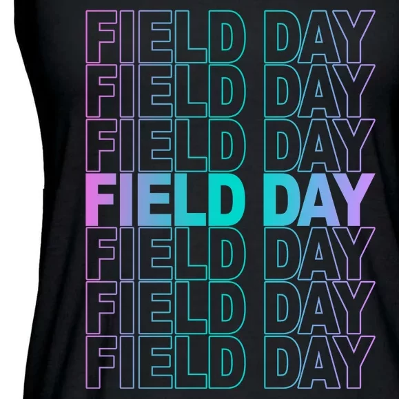 Field Day School Neon Retro Ladies Essential Flowy Tank