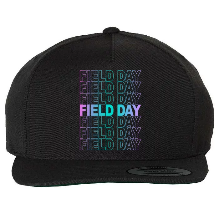 Field Day School Neon Retro Wool Snapback Cap