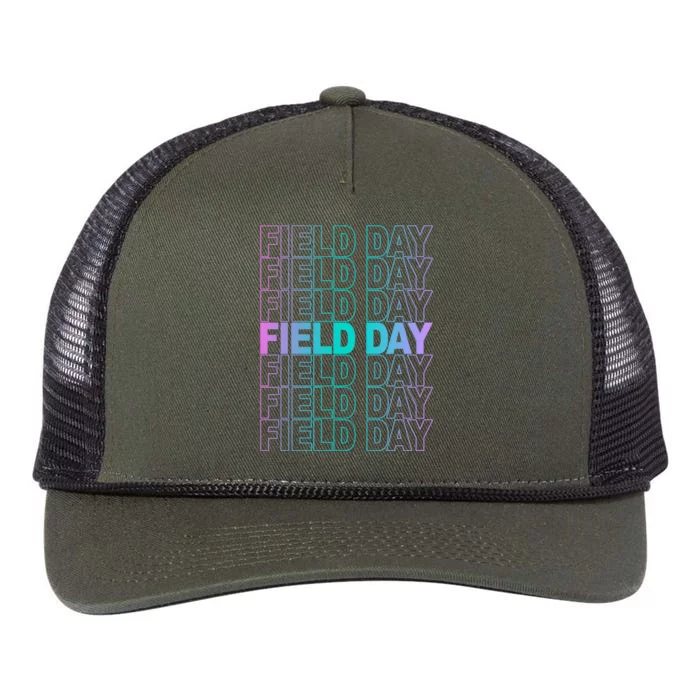 Field Day School Neon Retro Retro Rope Trucker Hat Cap