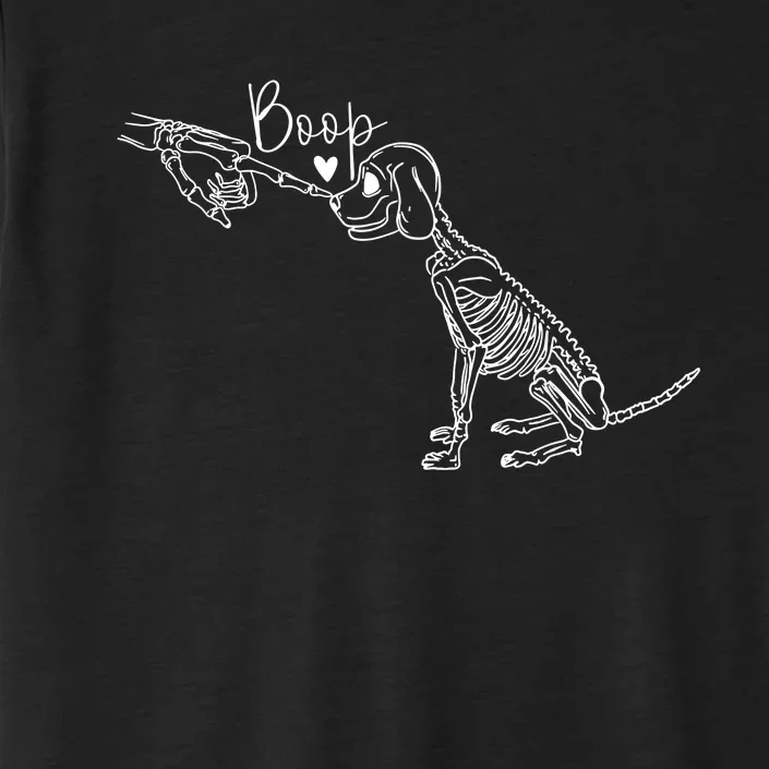 Funny Dog Skeleton Hand Boop Halloween Puppy Dog Lover Gift ChromaSoft Performance T-Shirt