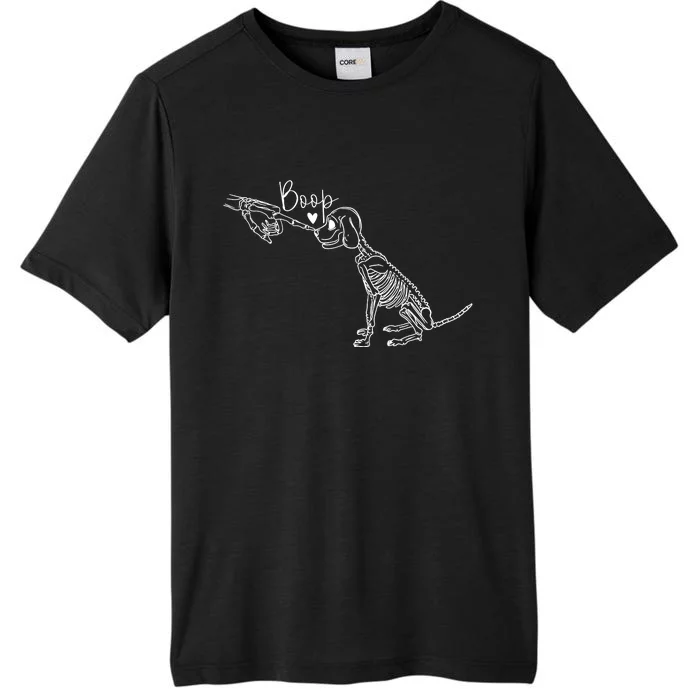 Funny Dog Skeleton Hand Boop Halloween Puppy Dog Lover Gift ChromaSoft Performance T-Shirt