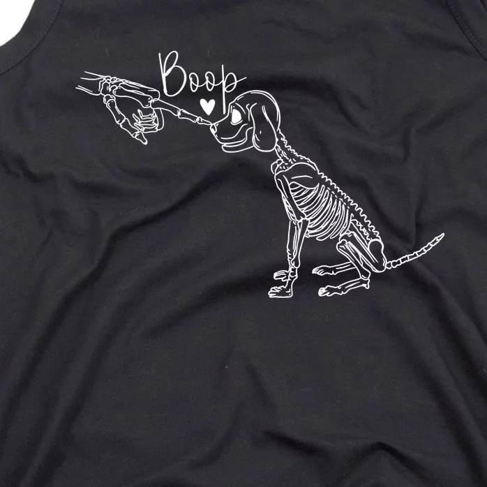 Funny Dog Skeleton Hand Boop Halloween Puppy Dog Lover Gift Tank Top